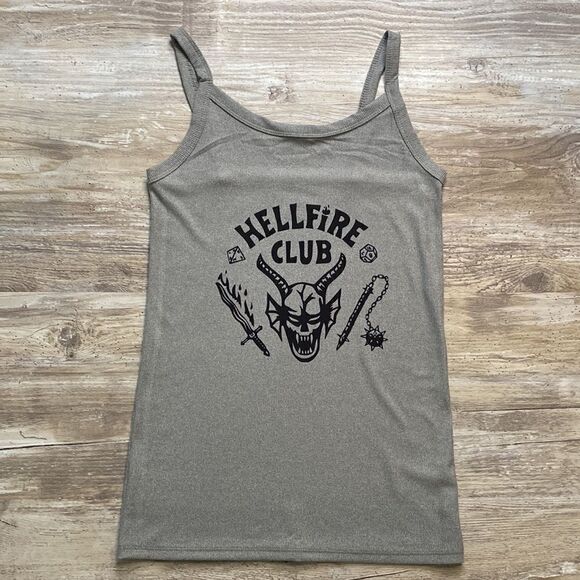 Stranger Things Hellfire Club Shirt Camisole Tank Top Stretch Jr Sz Medium 7-9 - Picture 6 of 8